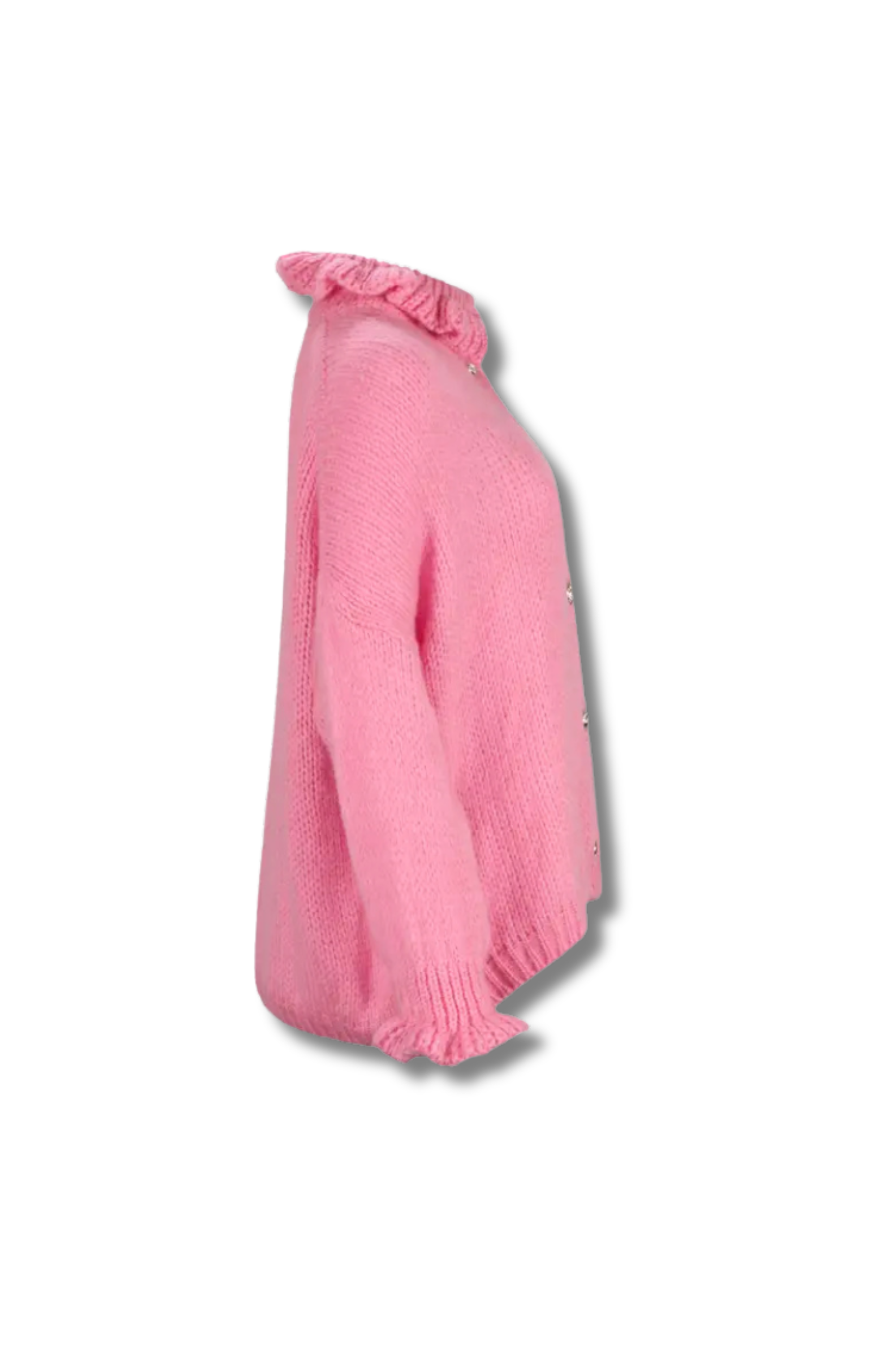EMELY – Weicher Strick-Cardigan mit Rüschen
